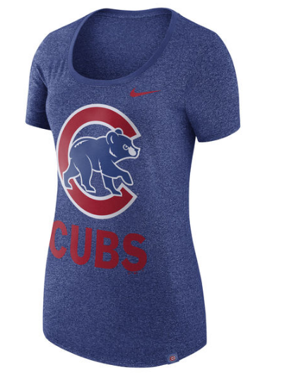 Chicago Cubs Nike Women's Marled Boyfriend 1.7 T-Shirt