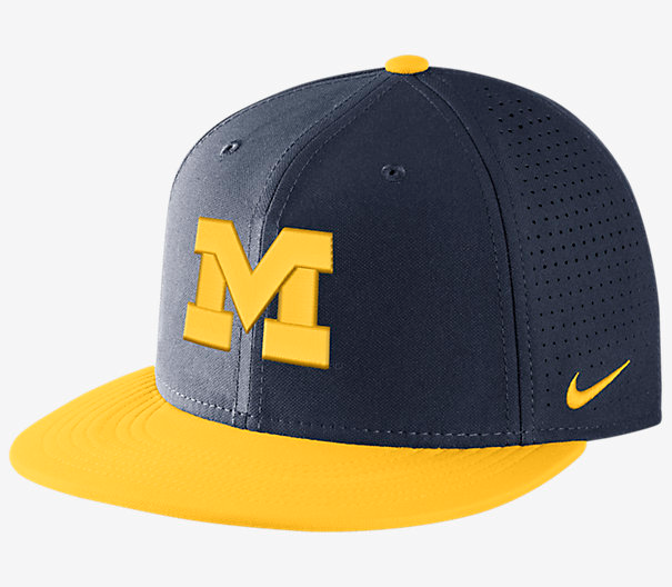 Michigan Wolverines Navy DF Vapor Snap Adjustable Hat By Nike