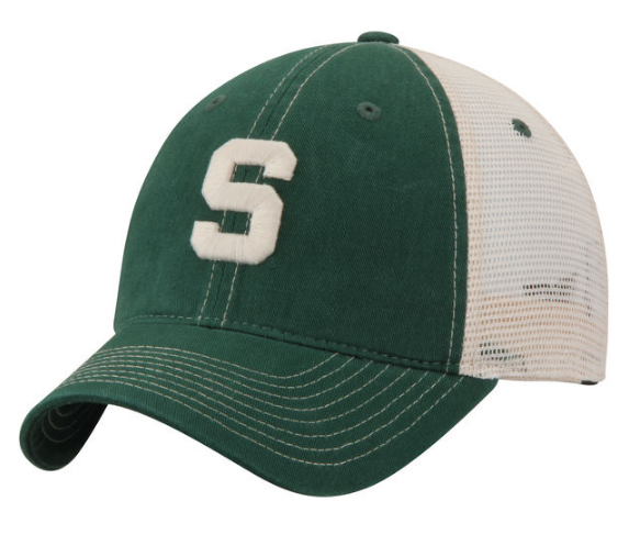 Men's Zephyr Michigan State Spartans Sideout Meshback Slouch Trucker Adjustable Snapback Hat