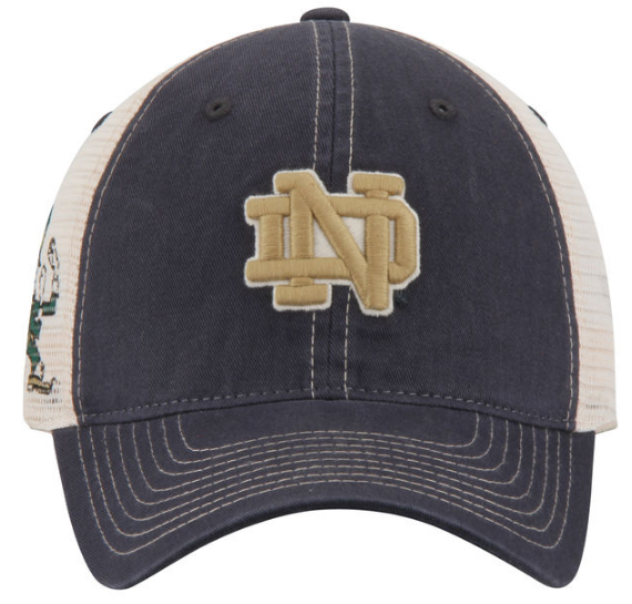 Men's Zephyr Notre Dame Fighting Irish Sideout Meshback Slouch Trucker Adjustable Snapback Hat