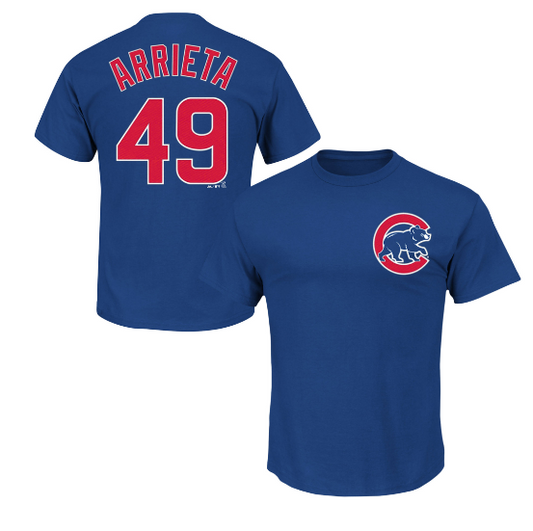 Jake Arrieta Chicago Cubs Child Player Tee By Majestic