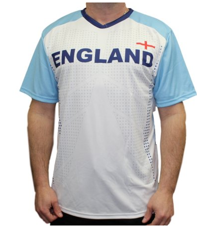 Men's Team England Federation Soccer Jersey Shirt Performance Tee