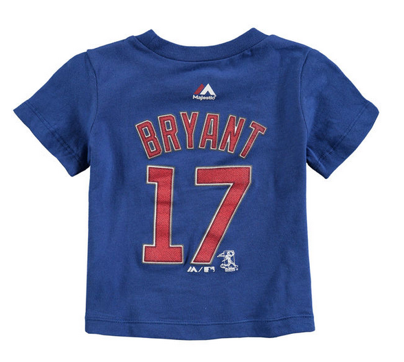 Toddler Majestic Kris Bryant Chicago Cubs Royal Player Name & Number T-Shirt