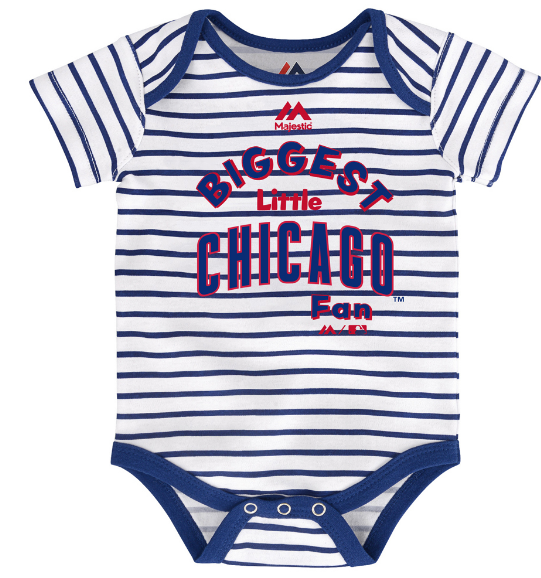 Newborn Chicago Cubs Home Run 3-Pack Bodysuit Set By Majestic