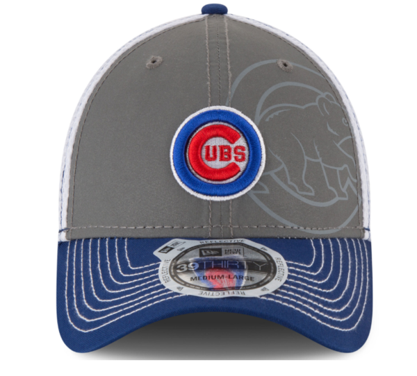 Chicago Cubs Bullseye Logo 39Thirty Shadow Reflect Flex Hat By New Era