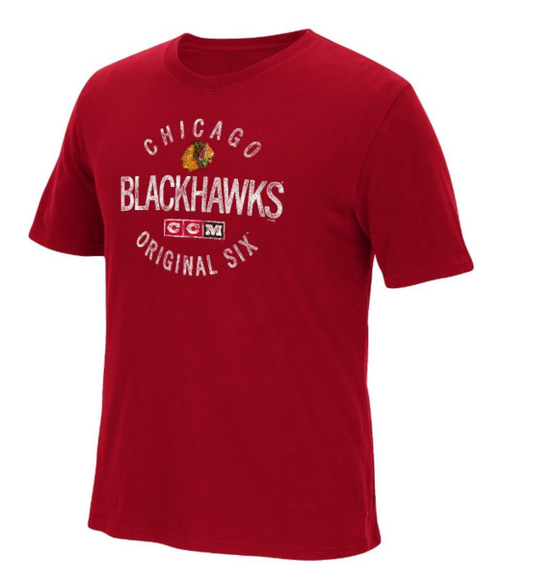 Chicago Blackhawks 1961 Logo Brushed Tee By CCM