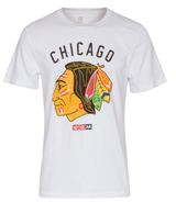 Mens Chicago Blackhawks 1961 Vintage Logo Brushed Tee, White - Pro Jersey Sports