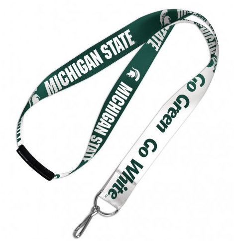 Michigan State Spartans Double Sided Lanyard With Detachable Buckle By Wincraft