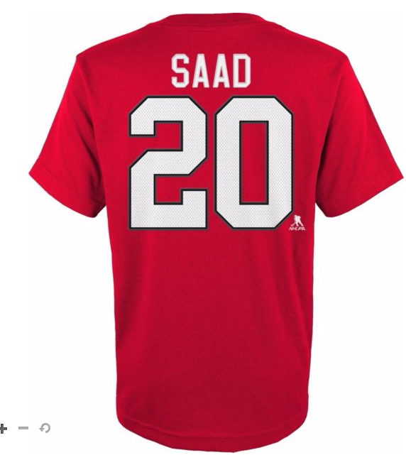 Youth Chicago Blackhawks Red NHL Brandon Saad #20 T-Shirt