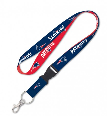New England Patriots Double Sided Lanyard With Detachable Buckle By Wincraft