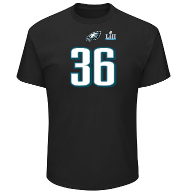 Philadelphia Eagles Jay Ajayi NFL Men's Super Bowl LII Bound Eligible Receiver Player T-Shirt