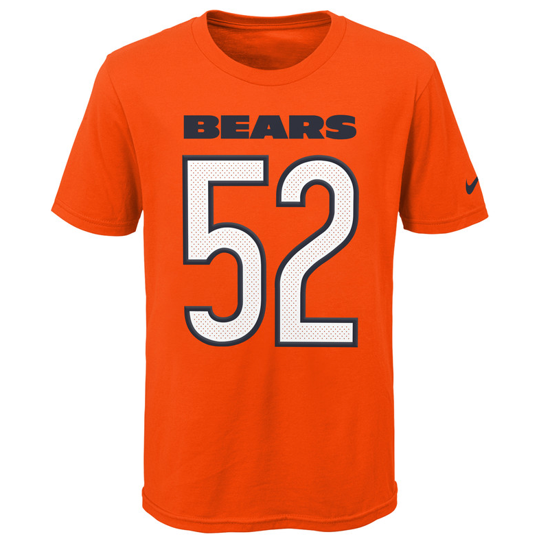 Youth Chicago Bears Khalil Mack Nike Orange Player Game Team Name & Number T-Shirt