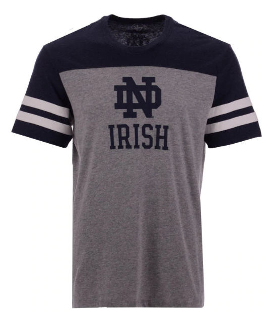 Men's Notre Dame Fighting Irish Versus Tri-Colored Tee By ’47 Brand