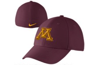 NCAA Minnesota Golden Gophers Adult Maroon Swoosh Flex Hat By Nike
