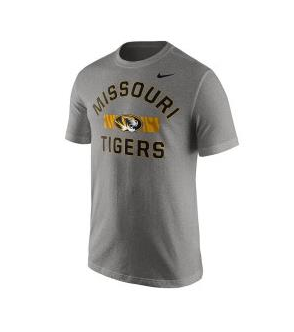 Nike Men's Missouri Tigers Team Logo Stripe Cotton Short-Sleeve T-Shirt