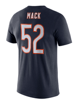 Men's Chicago Bears Khalil Mack 100th Anniversary Nike Navy Player Pride Name & Number Performance T-Shirt - Pro Jersey Sports