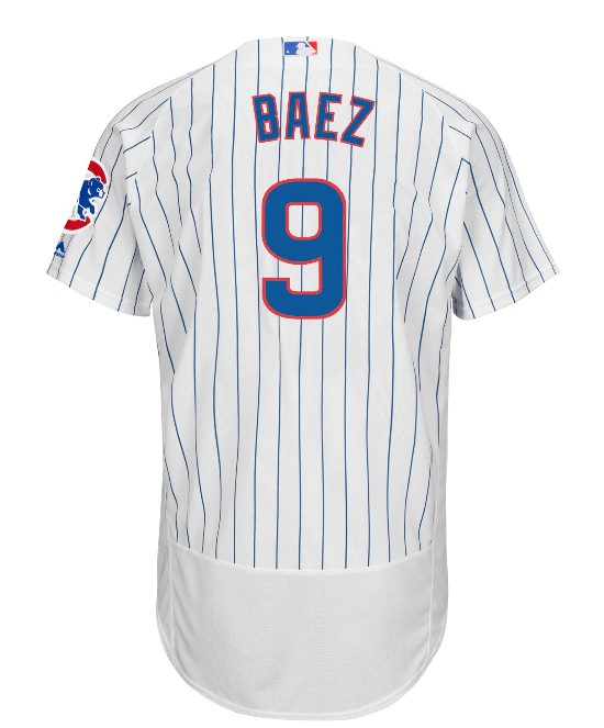 Majestic Men's Authentic Chicago Cubs Javier Baez Home White Flex Base On-Field Jersey