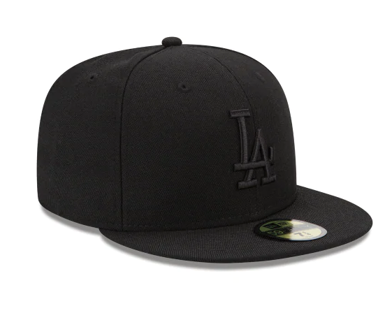 Los Angeles Dodgers Tonal Black On Black 59Fifty Fitted Hat