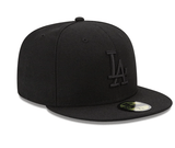 Los Angeles Dodgers Tonal Black On Black 59Fifty Fitted Hat - Pro Jersey Sports