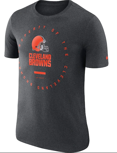 Men's Nike Gray Cleveland Browns Sideline Property Of Performance T-Shirt