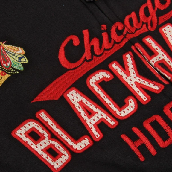 Women's Chicago Blackhawks Black Full Zip Chicago Blackhawks Hoodie