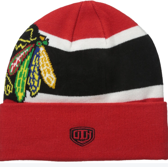 NHL Men's Chicago Blackhawks Nero Cuffed Knit Hat
