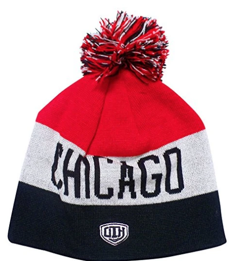 Men's Chicago Blackhawks Travy Ucuffed Pom Knit Hat