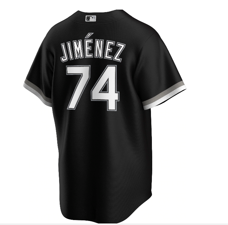 NIKE Men's Eloy Jimenez Chicago White Sox Black Alternate Premium Stitch Replica Jersey