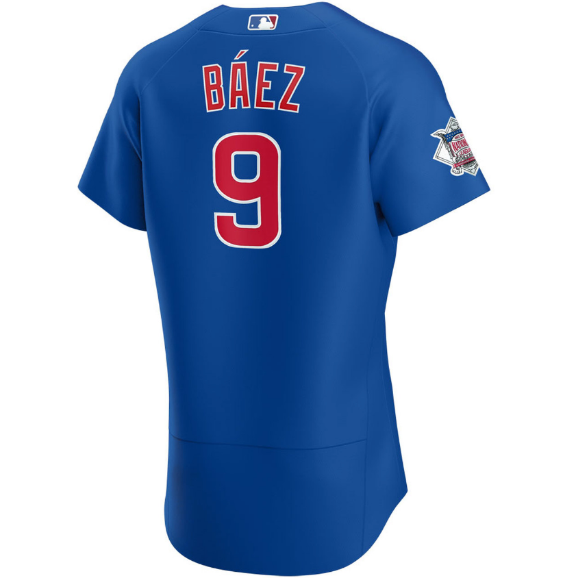 Men's Chicago Cubs Javier Baez Nike Blue Alternate Authentic Player Jersey