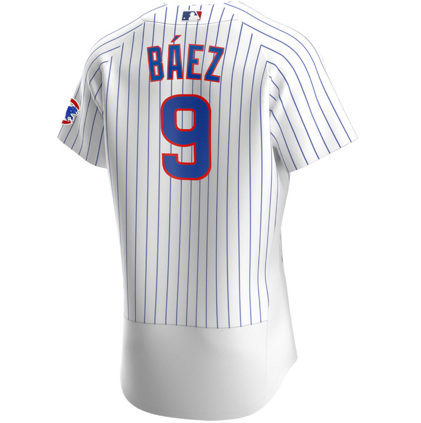 Men's Chicago Cubs Javier Baez Nike White Home Authentic Player Jersey