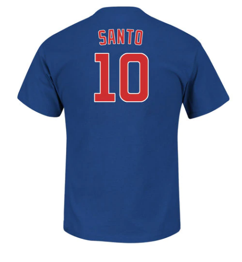 Men's Chicago Cubs Ron Santo Player Name & Number T-Shirt