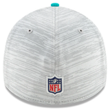 Miami Dolphins 2021 Training Camp On Field Gray/Aqua New Era 39THIRTY Flex Fit Hat - Pro Jersey Sports