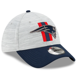 New England Patriots 2021 Training Camp On Field Gray/Navy New Era 39THIRTY Flex Fit Hat - Pro Jersey Sports