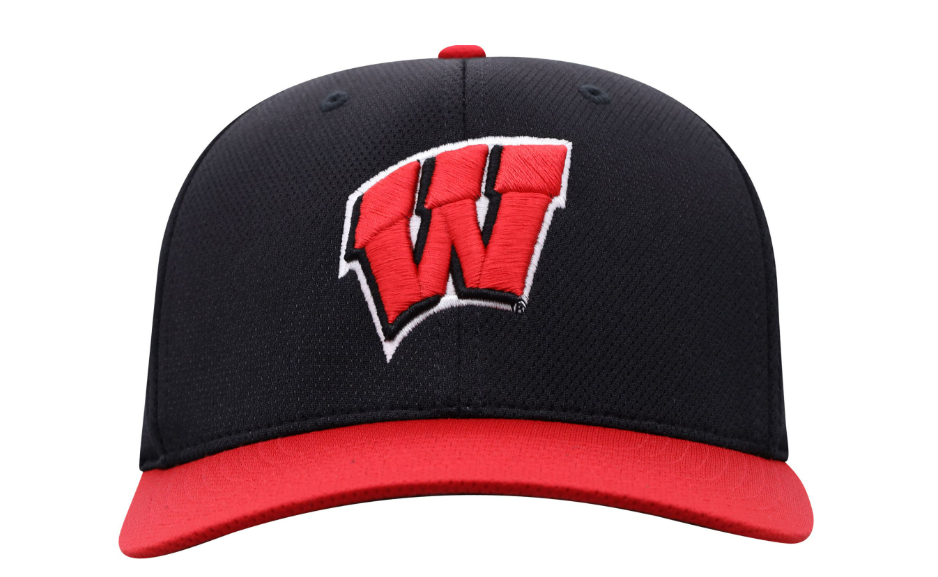 Wisconsin Badgers Top of the World Two-Tone Reflex Hybrid Tech Flex Hat -Black/Red