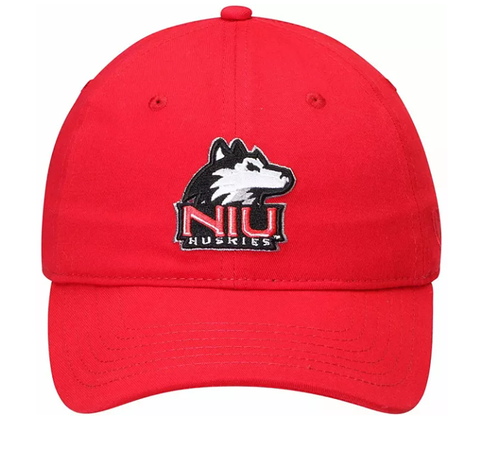 Men's Northern Illinois Huskies Cardinal Red Top of the World Staple Adjustable Hat