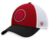 Top of the World Men's Wisconsin Badgers Red/White Iconic Adjustable Trucker Hat - Pro Jersey Sports