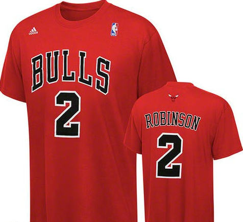 Mens Nate Robinson Chicago Bulls Adidas Name And Number Tee