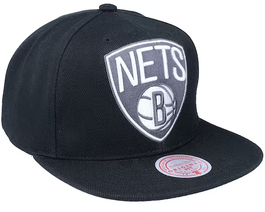 Men's Brooklyn Nets NBA XL BWG Mitchell & Ness Snapback Hat