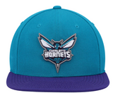 Men's Mitchell & Ness Teal/Purple Charlotte Hornets 2-Tone 2.0 Snapback Hat - Pro Jersey Sports