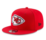 Men's Kansas City Chiefs New Era NFL Red Basic 9FIFTY Snapback Adjustable Hat - Pro Jersey Sports