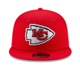 Men's Kansas City Chiefs New Era NFL Red Basic 9FIFTY Snapback Adjustable Hat - Pro Jersey Sports