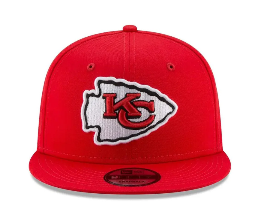 Men's Kansas City Chiefs New Era NFL Red Basic 9FIFTY Snapback Adjustable Hat - Pro Jersey Sports