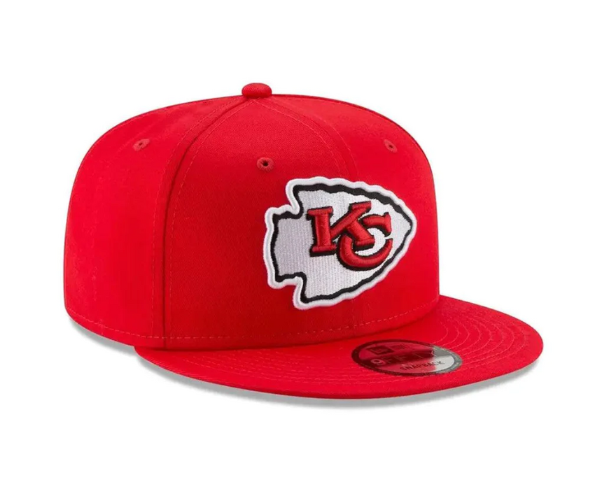 Men's Kansas City Chiefs New Era NFL Red Basic 9FIFTY Snapback Adjustable Hat - Pro Jersey Sports
