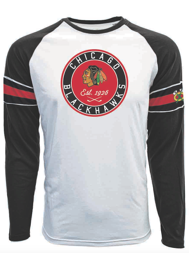 Chicago Blackhawks Faceoff Circle Long Sleeve Tee By Levelwear - Pro Jersey Sports