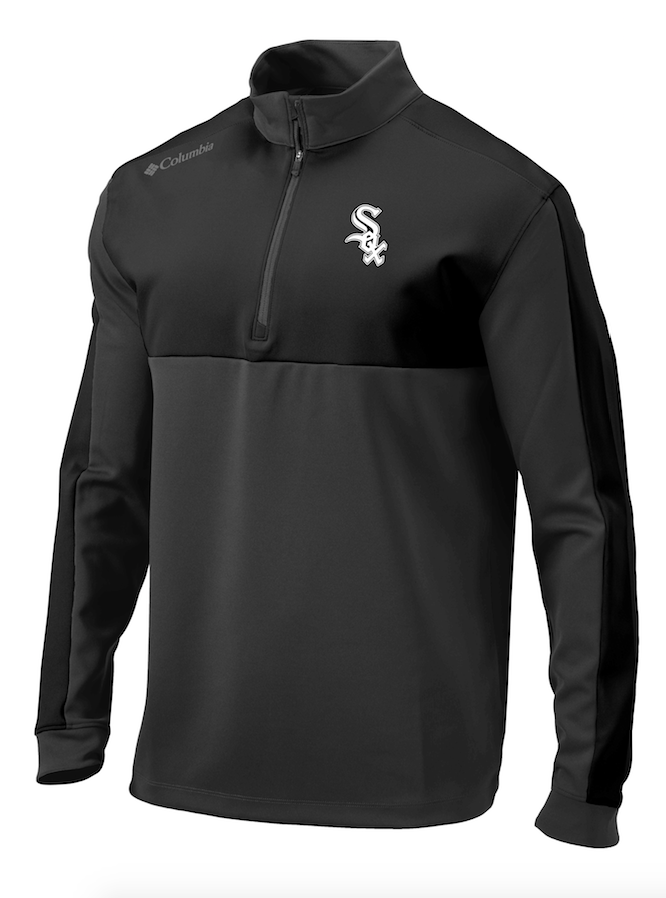 Mens Chicago White Sox Columbia Waggle 1/4 Zip Pullover Jacket