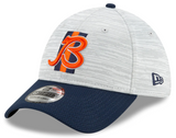 Chicago Bears "B" Logo 2021 Training Camp On Field Gray/Navy New Era 39THIRTY Flex Fit Hat - Pro Jersey Sports