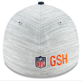 Chicago Bears "B" Logo 2021 Training Camp On Field Gray/Navy New Era 39THIRTY Flex Fit Hat - Pro Jersey Sports
