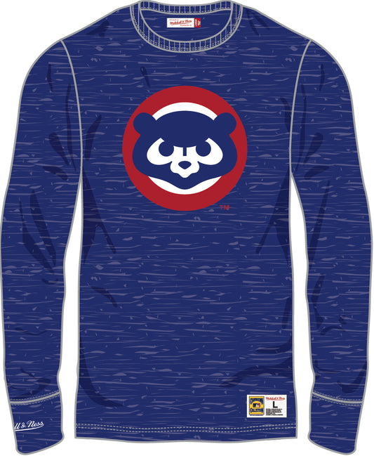 Men's Chicago Cubs Cooperstown Collection Royal Blue Legendary Slub Long Sleeve Tee