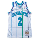 Men's Mitchell & Ness Larry Johnson Charlotte Hornets White 1992-93 Hardwood Classics Swingman Jersey - Pro Jersey Sports