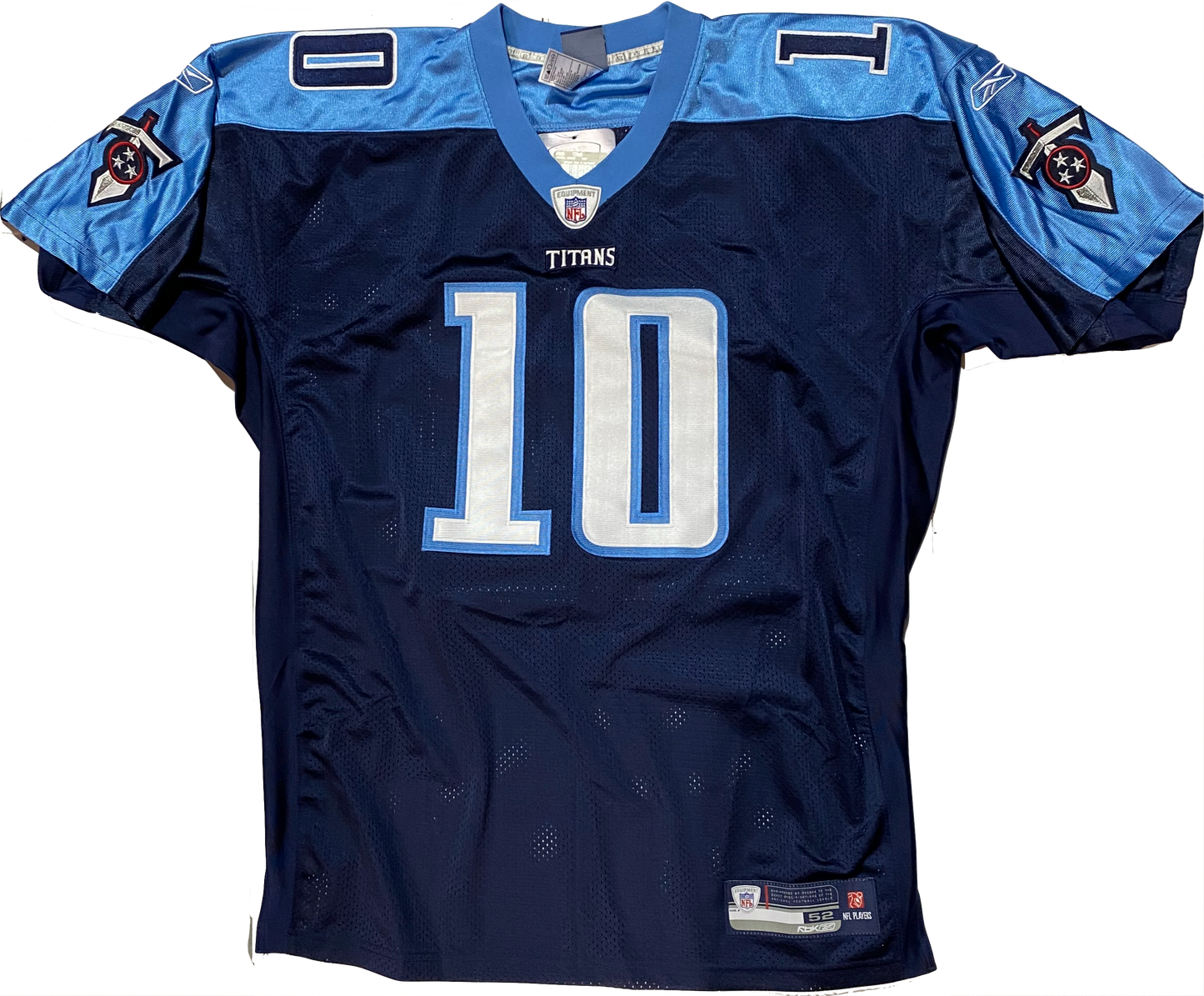 Men's Reebok NFL Tennessee Titans Vince Young Navy AUTHENTIC Football Jersey